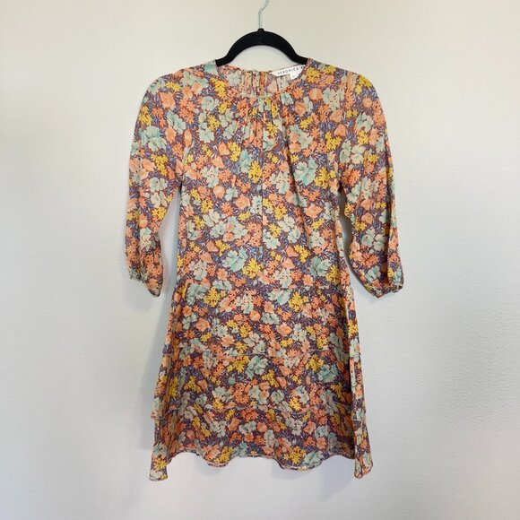 Veronica Beard Floral Cotton Mini Dress – Size 00 - Picture 1 of 4